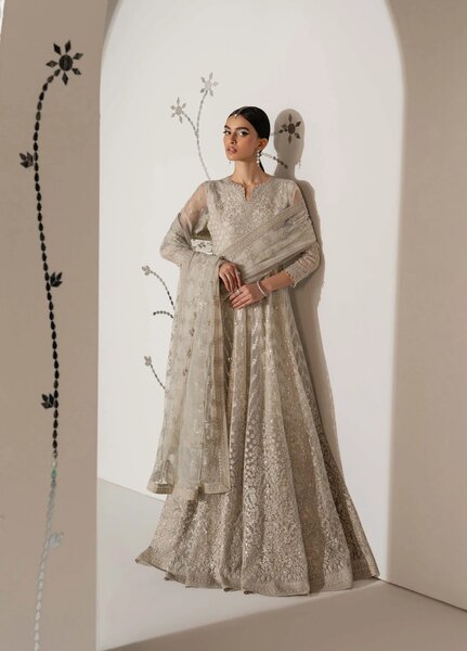 Shehnai by Lavish Premium Unstitched Embroidered Organza 3 Piece Suit LVP26USO SH-01 NOORE - Wedding Collection