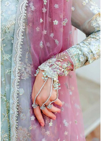 Bachelorette by Mushq Unstitched Embroidered Chiffon 3 Piece Suit MU26UBF Flirty Muse MUNCH260105 - Festive Collection