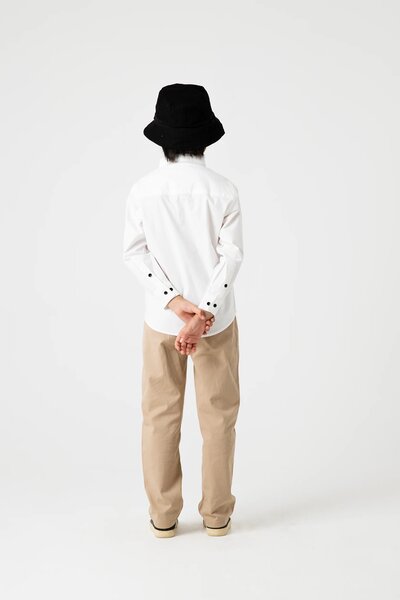 Boys Solid White Cotton Shirt