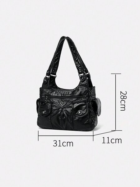 Shein - Vintage Women'S Handbag, Casual Fashion Large Capacity