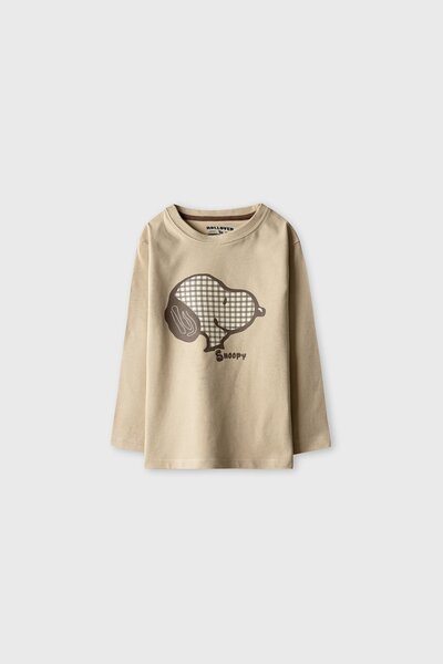 Boys Choco Beige Graphic Tee