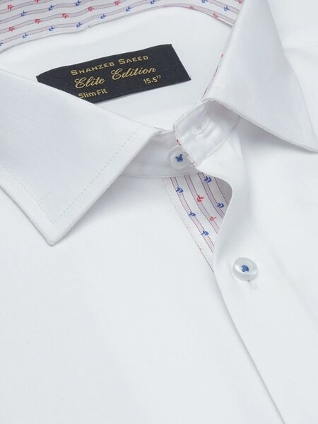 White Designer, Elite Edition, French Collar Men’s Designer Formal Shirt (FS-1729)
