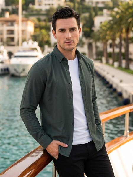 Dark Green Oxford Shirt (CSB-344)