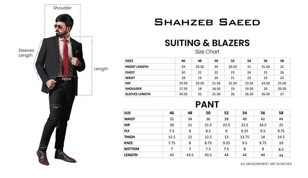 Dark Blue Self Imported Three Piece Suit (SUIT-90)