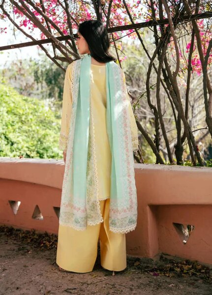 Vintage Flora by Manara Embroidered Lawn Suits Unstitched 3 Piece MNA25VS VF-12 Noor - Summer Collection