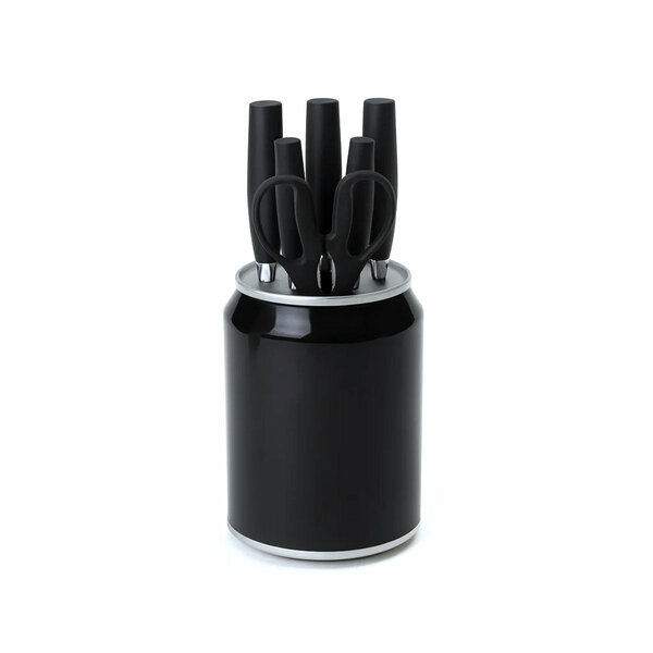 7 Pcs Stainless Steel Knife Set with Modern Block – Available in White, Grey & Black