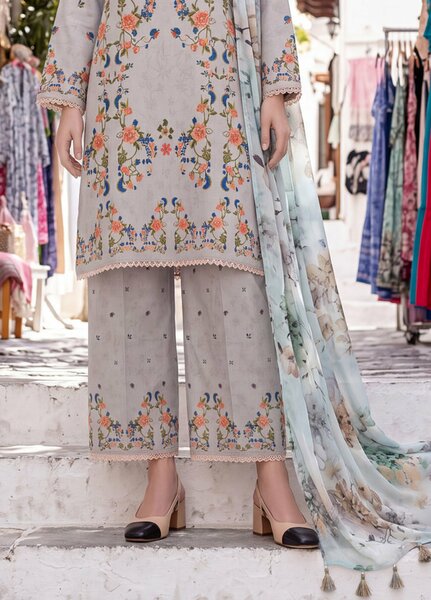 Coco by Al Zohaib Unstitched Printed Cambric 3 Piece Suit AZ26UCC D-08 - Casual Collection