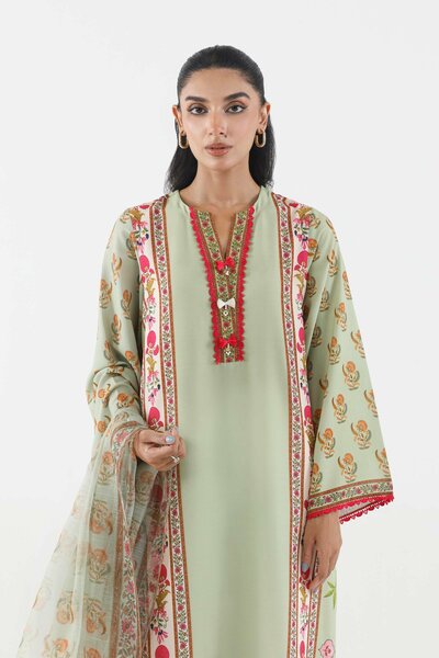 Stitched Printed Crepe Shirt+ Dupatta