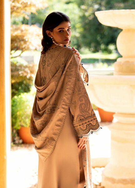 Serenity by Florent Unstitched Embroidered Dobby 3 Piece Suit FL26USF Aurea - Festive Collection