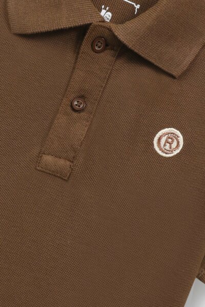 Boys Classic Brown Pique Polo