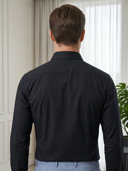 Black, Cutaway Collar, Classic Edition, Formal Shirt (FS-3047)