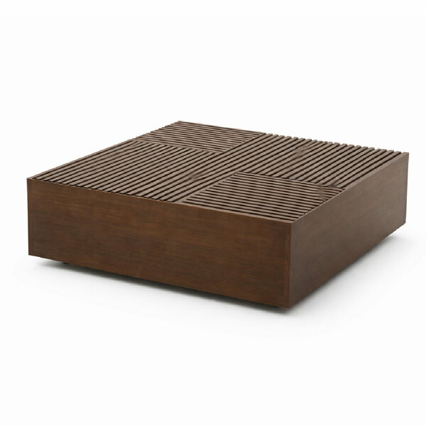 Oaklin Wooden Coffee Table with Slatted Top
