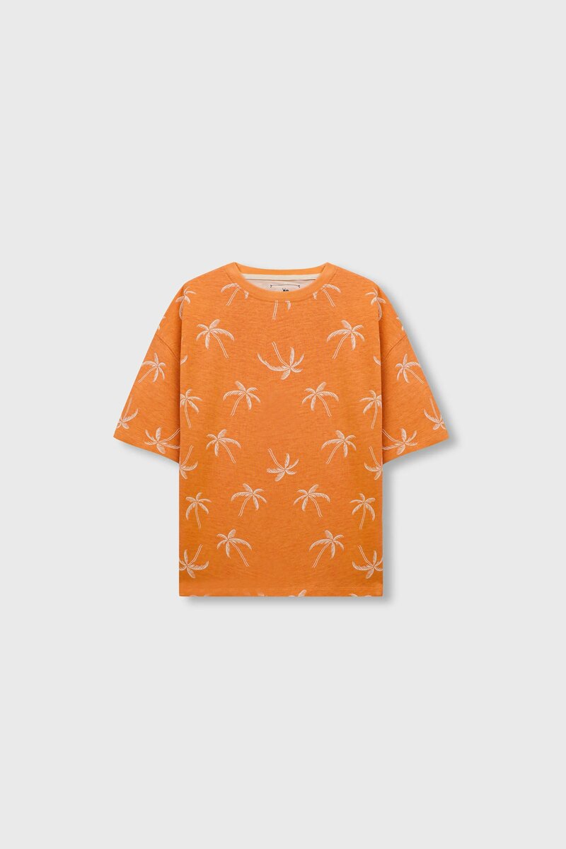 Boys Rust Palm Relaxed Tee
