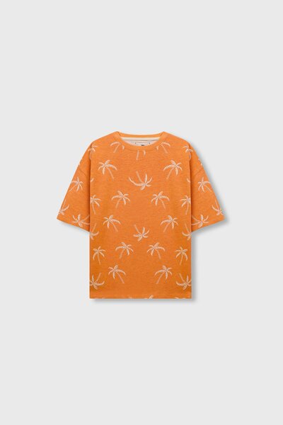 Boys Rust Palm Relaxed Tee