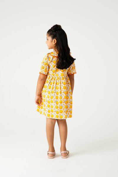 Citrus Garden Cotton Dress