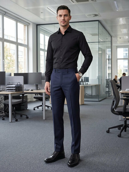 Navy Blue Executive Formal Dress Pant (FDT-416)