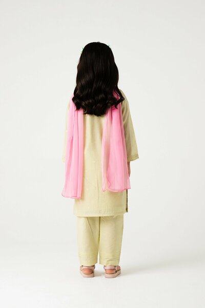 Pastel Pistachio Festive Kurta Set - 3pc