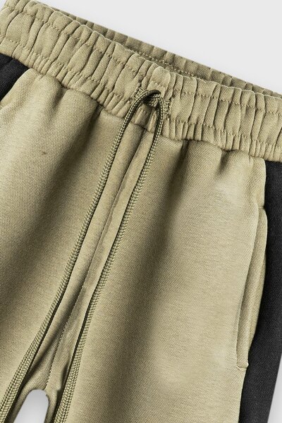 Boys Olive Edge Fleece Trousers
