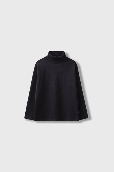 Navy Blue High-Neck