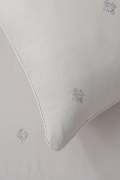 Gray Lilac T-150 Embroidered Bed Sheet Set