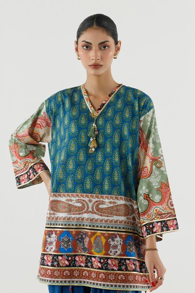 Stitched Printed Lawn Suit+ Shalwar