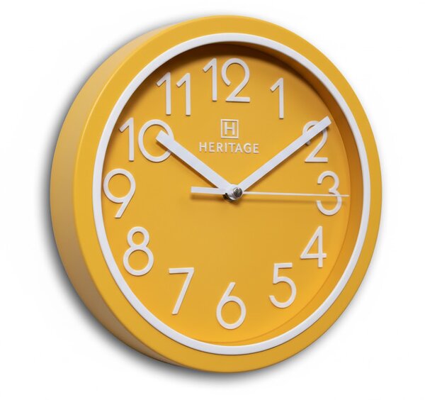 Heritage Wall Clock Fantasy – Yellow Plastic Frame Edition