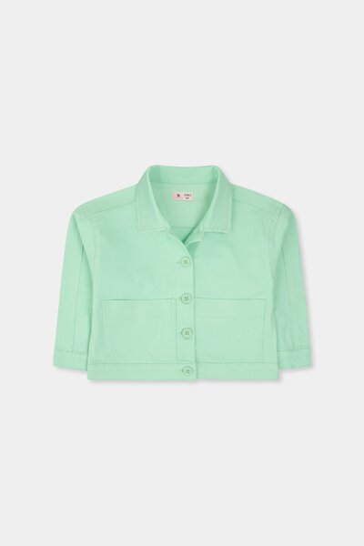 Mint Twill Girls' Jacket
