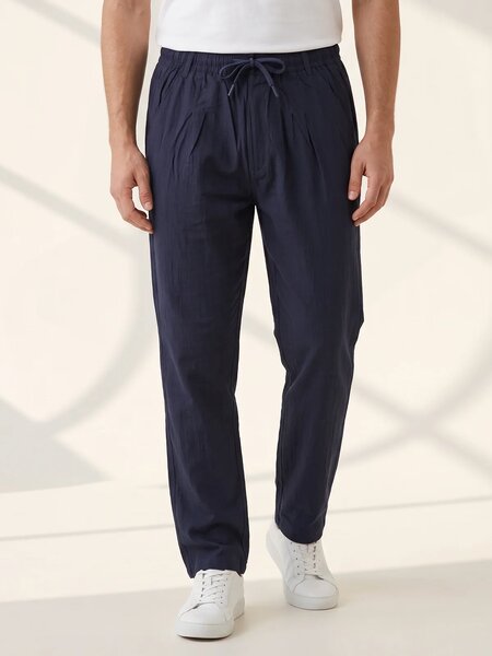 Navy Blue Cotton Stretch Trouser (CST-048)