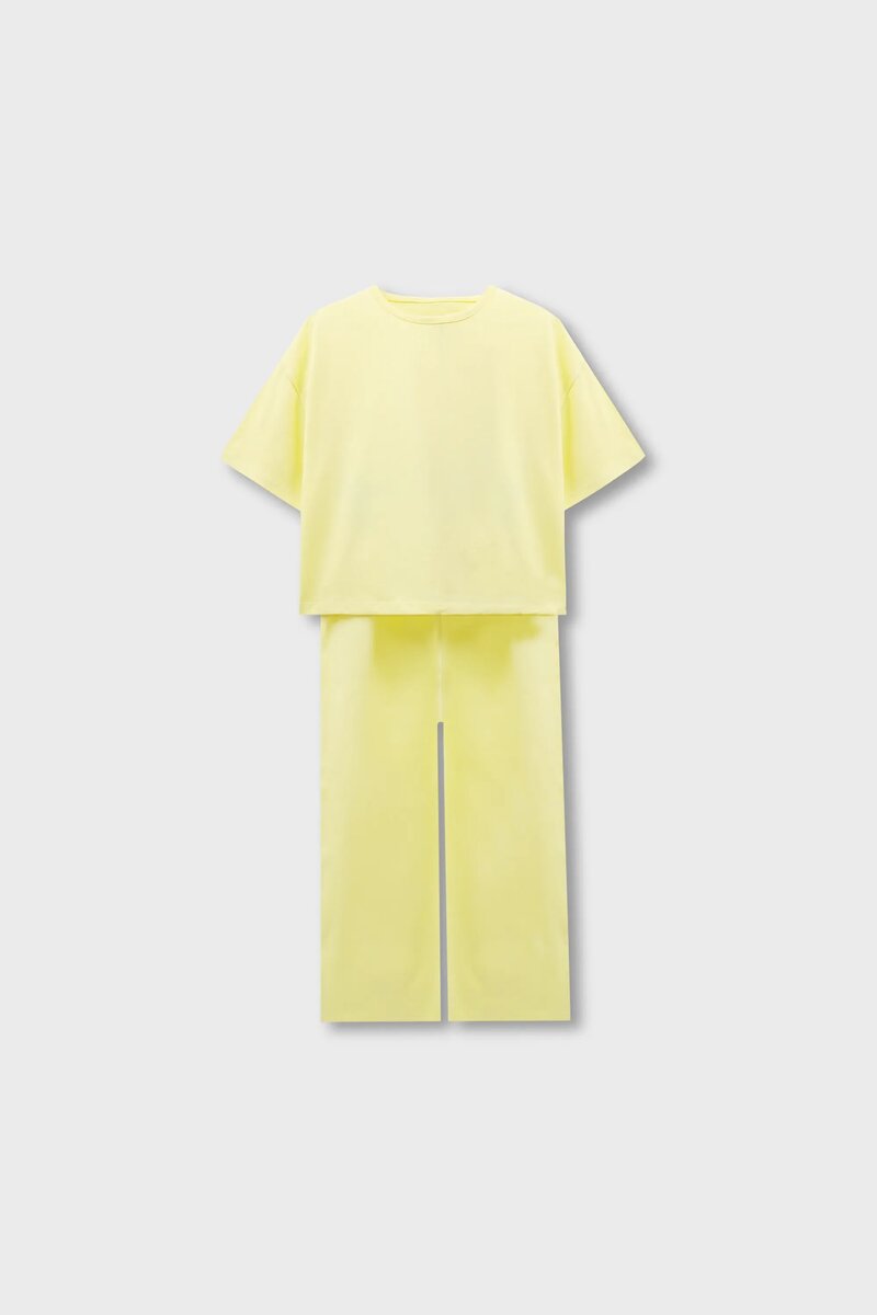 Solid Lemon Summer Co-ord Set