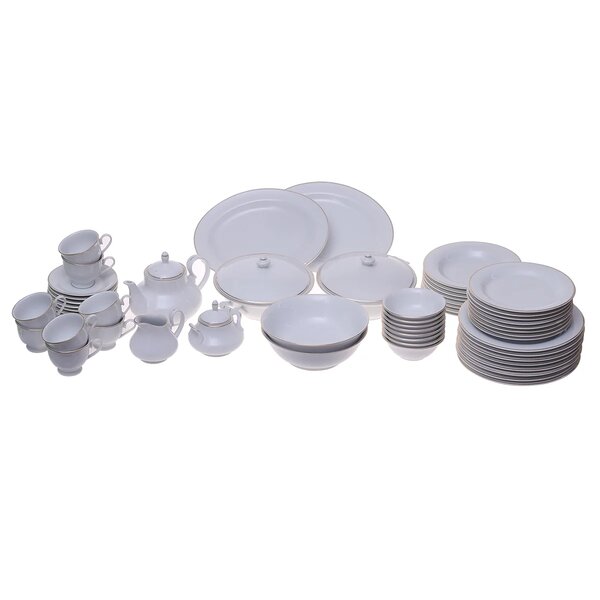 Classic  Gold Line CN Dinner Set – Elegant White Porcelain Tableware
