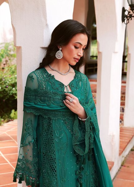 Lumiere by Saira Rizwan Unstitched Embroidered Bamber Chiffon 3 Piece Suit SR26ULF Poise SRL26-03 - Festive Collection
