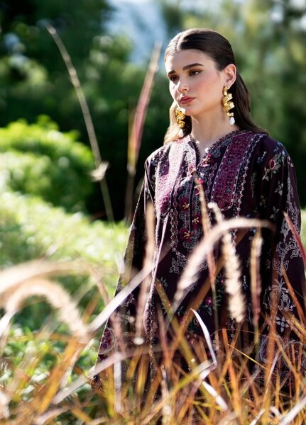 Serenity by Florent Unstitched Embroidered Dobby 3 Piece Suit FL26USF Zynah - Festive Collection