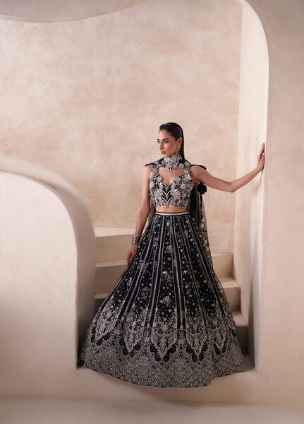 Pari Naz by Neeshay Unstitched Embroidered Indian Raw Silk 3 Piece Suit NSH26UPN MAHROOH - Wedding Collection
