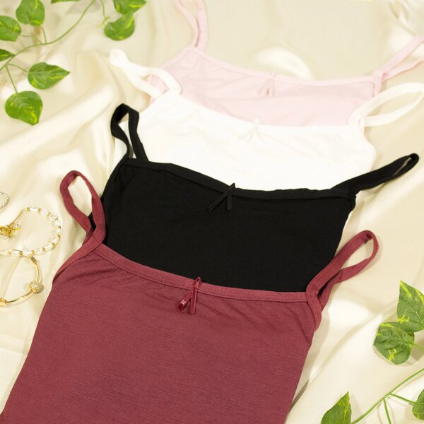 Bebelle - Camisole, Ultra Soft Viscose Lycra Slip - Black
