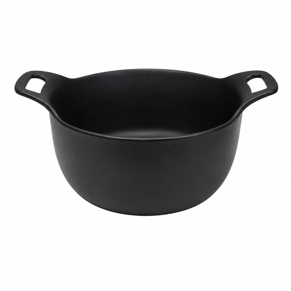 Standard Black Round Bowl with Handles – Modern Serving Bowl
