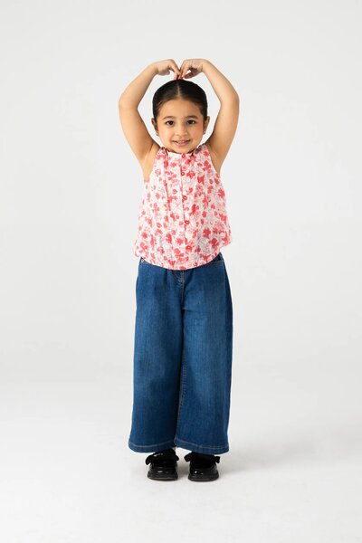 Red Floral Cotton Top