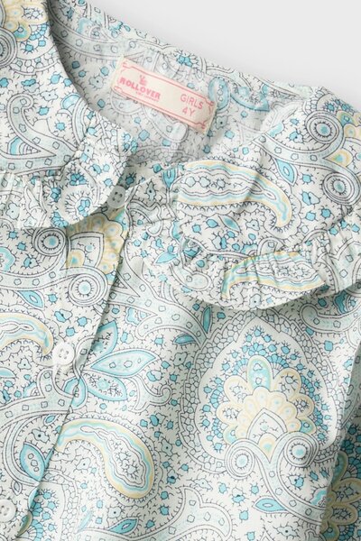 Ivory Paisley Printed Cotton Top