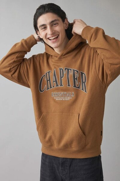 Chapter Men's Printed Oversized Pullover Hoodie
