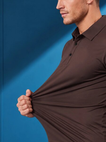 Dark Brown Performance Polo (POLO-1340)