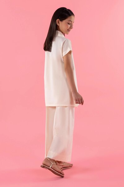Stitched Kids Embroidered Lawn Shirt + Culotte