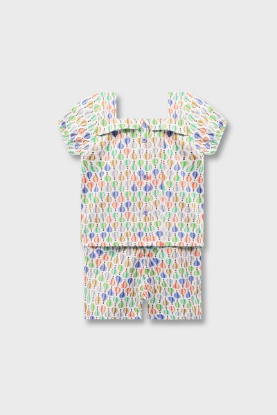 Balloon Printed Cotton Duo Set