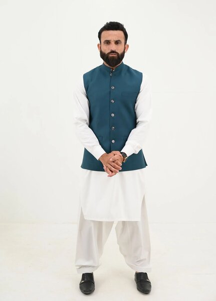 Ethnic Wear by Alif Yay Pret Plain Blended Waistcoat AY-042