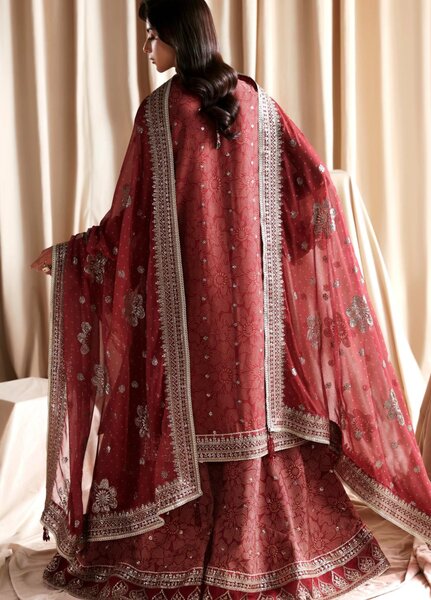 Sirayya by Zarif Unstitched Embroidered Chiffon 3 Piece Suit ZR26US MAHEEN 04 - Wedding Collection