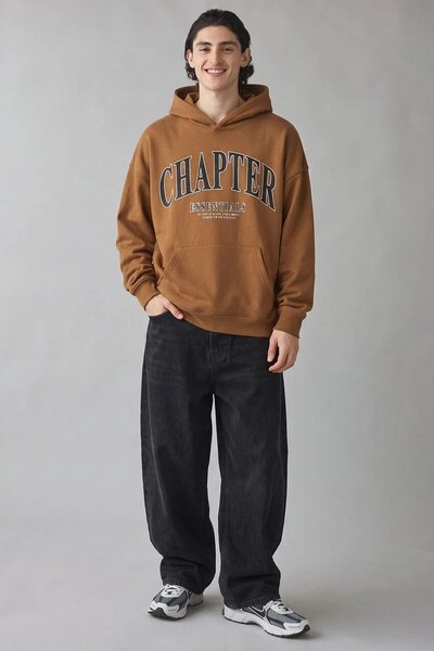 Chapter Men's Printed Oversized Pullover Hoodie