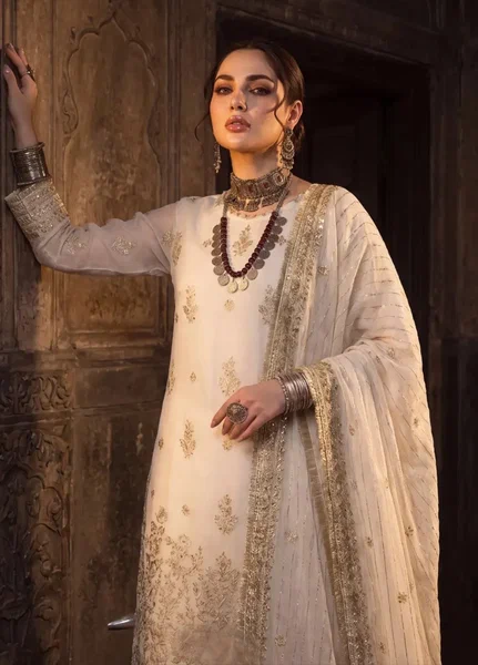 Salitex Unstitched Embroidered Organza 3 Piece Suit SUNS8JI508 - Festive Collection