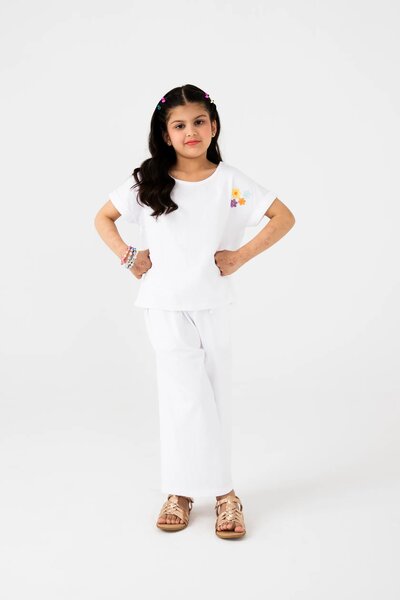 Snow Daisy Emboidered Co-ord Set