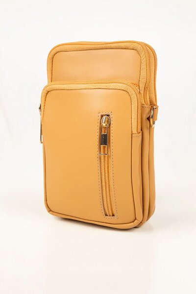 Yellow Cross Body Wallet