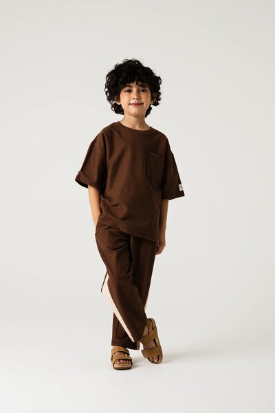 Brown & Beige Relaxed Co-ord Set