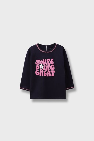 Girls Daisy Lace Tee