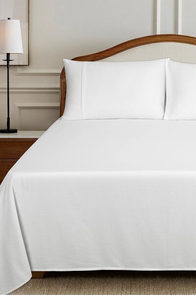 White Beads T-200 Bed Sheet Set